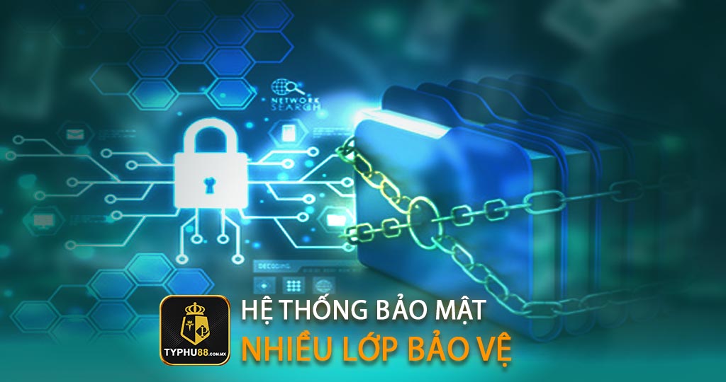 Hệ thống bảo mật của Typhu88 bao gồm nhiều tầng lớp bảo vệ